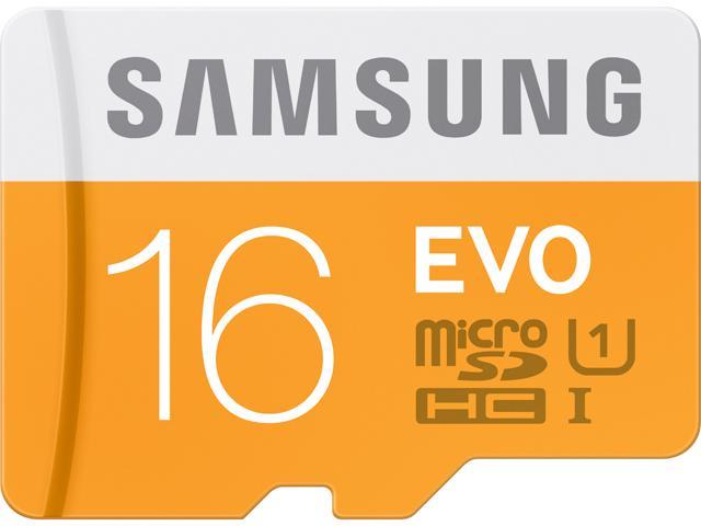 Samsung 16GB EVO microSDHC UHS-I/U1 Class 10 Memory Card with Adapter, Speed Up to 48MB/s (MB-MP16DA/AM) [Old Speed]