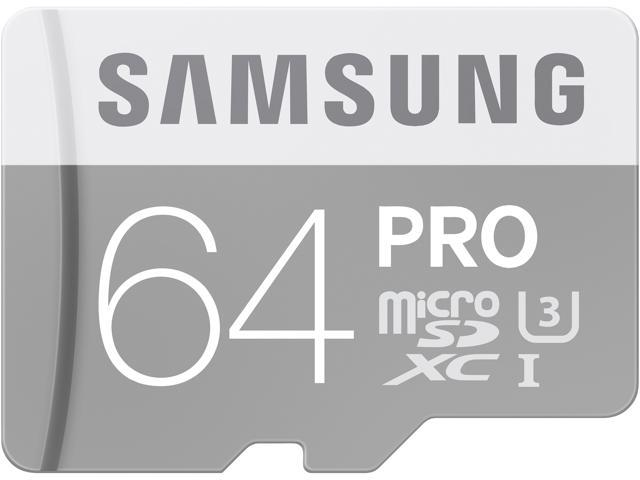 Samsung 64GB PRO microSDXC UHS-I/U3 Class 10 Memory Card with Adapter, Speed Up to 90MB/s (MB-MG64EA/AM)