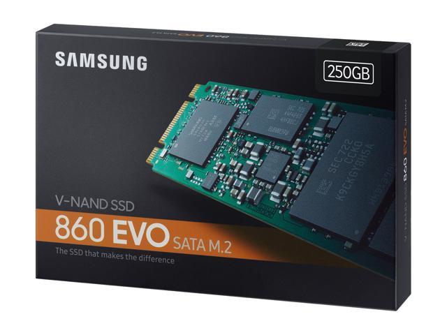SAMSUNG 860 EVO Series M.2 2280 250GB SATA III V-NAND 3-bit MLC Internal  Solid State Drive (SSD) MZ-N6E250BW