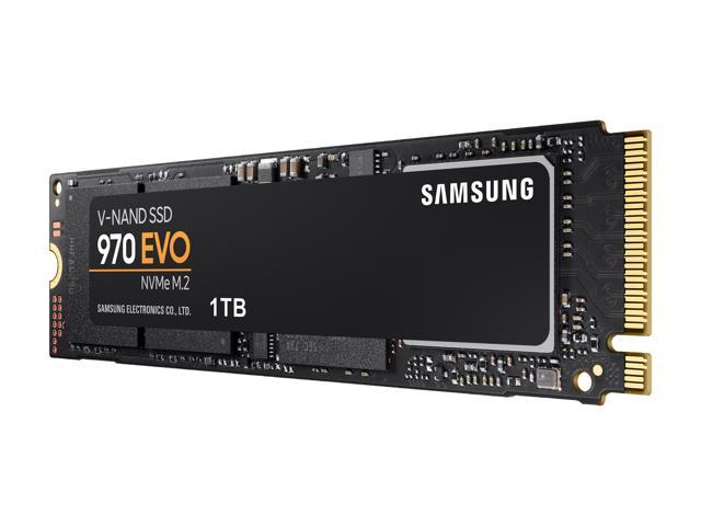 SAMSUNG 970 EVO M.2 2280 1TB PCIe Gen3. X4, NVMe 1.3 64L V-NAND 3-bit MLC  Internal Solid State Drive (SSD) MZ-V7E1T0BW