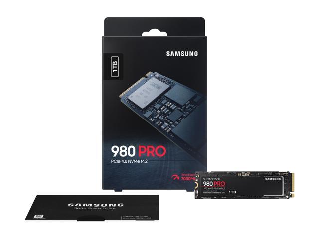 SAMSUNG 980 PRO M.2 2280 1TB PCI-Express Gen 4.0 x4, NVMe 1.3c Samsung  V-NAND 3-bit MLC Internal Solid State Drive (SSD) MZ-V8P1T0B/AM