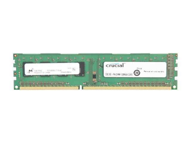 Crucial 1GB DDR3 1066 (PC3 8500) Desktop Memory Model CT12864BA1067
