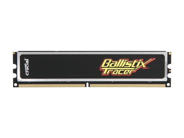 Crucial Ballistix Tracer 1GB DDR2 800 (PC2 6400) Desktop Memory w/ Red & Green LEDs Model BL12864AL80A
