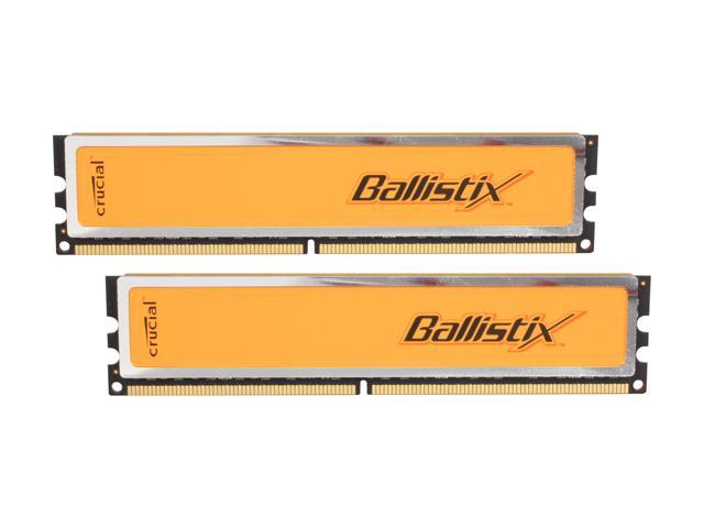 Crucial Ballistix 4GB (2 x 2GB) DDR2 800 (PC2 6400) Dual Channel Kit Desktop Memory Model BL2KIT25664AA80A