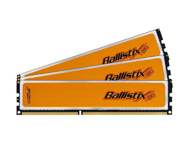 Crucial Ballistix 6GB (3 x 2GB) DDR3 1333 (PC3 10600) Desktop Memory Model BL3KIT25664BN1337