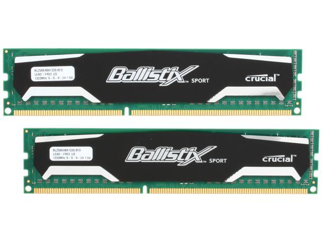 Crucial Ballistix Sport 4GB (2 x 2GB) DDR3 1333 Desktop Memory Model BL2KIT25664BA1339