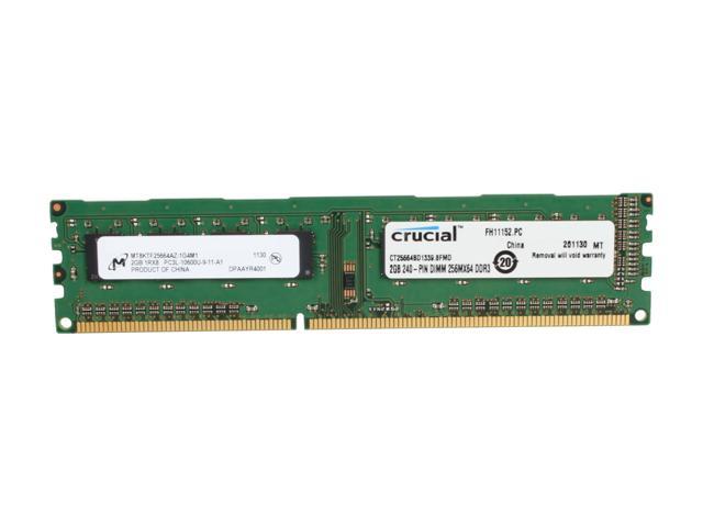 Crucial 2GB DDR3L 1333 (PC3L 10600) Desktop Memory Model CT25664BD1339