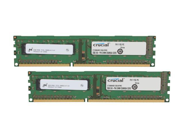Crucial 4GB (2 x 2GB) DDR3L 1333 (PC3L 10600) Desktop Memory Model CT2KIT25664BD1339