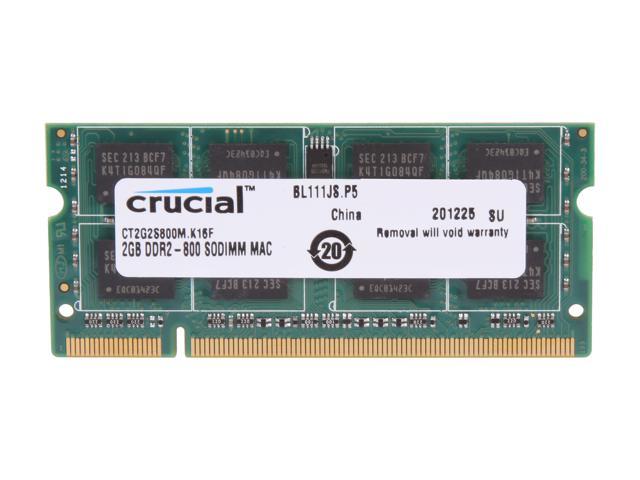 Crucial 2GB DDR2 800 (PC2 6400) Memory for Apple Model CT2G2S800M