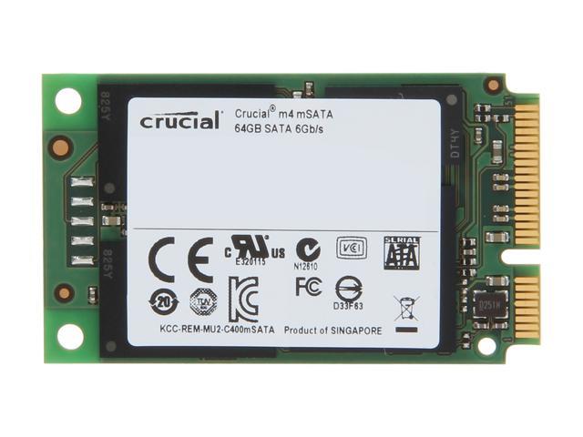 Crucial M4 64GB Mini-SATA (mSATA) MLC Internal Solid State Drive (SSD) CT064M4SSD3
