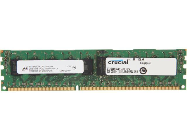 Crucial 2GB ECC Registered DDR3 1333 (PC3 10600) Server Memory Model CT2G3ERSLS41339