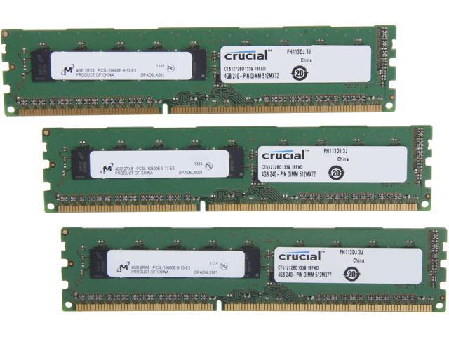 Kit RAM 12GB (3x4GB) DDR3 1333 MHz ECC Registered - Pour Serveur ASUS Z8NA-D6 / D6C - Garantie à Vie