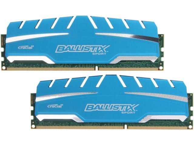 Ballistix Sport 8GB (2 x 4GB) DDR3 1600 (PC3 12800) Desktop Memory Model BLS2K4G3D169DS3