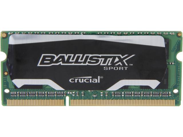 Ballistix Sport SODIMM 4GB 204-Pin DDR3 SO-DIMM DDR3L 1600 (PC3L 12800) Laptop Memory Model BLS4G3N169ES4