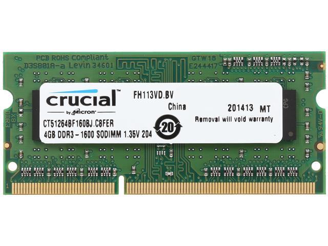 Crucial 4GB 204-Pin DDR3 SO-DIMM DDR3L 