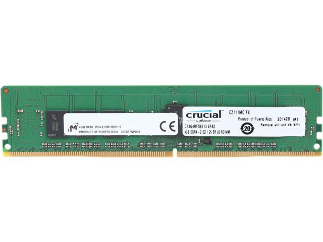Crucial 4GB ECC Registered DDR4 2133 (PC4 17000) Server Memory Model CT4G4RFS8213