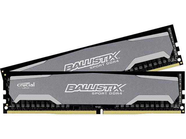 Ballistix Sport 8GB (2 x 4GB) DDR4 2400 (PC4 19200) Desktop Memory Model BLS2K4G4D240FSA