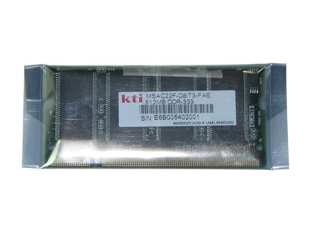 KINGMAX 512MB 200-Pin DDR SO-DIMM DDR 333 (PC 2700) Laptop Memory Model MSAC22F-KI - OEM