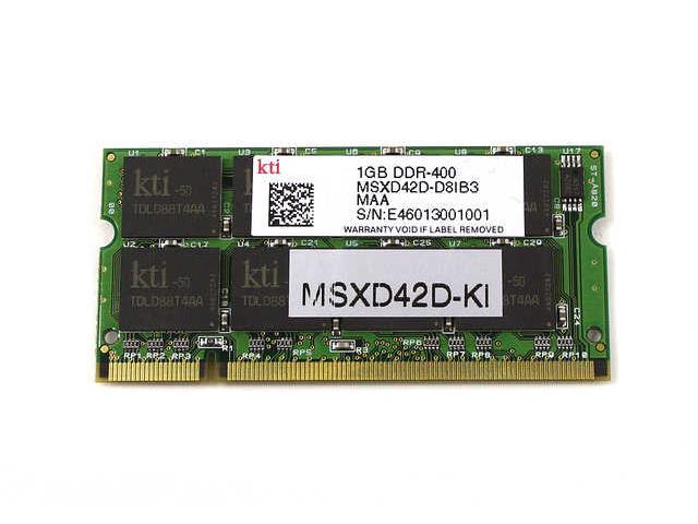 KINGMAX 1GB 200-Pin DDR SO-DIMM DDR 400 (PC 3200) Laptop Memory Model MSXD42D-KI - OEM