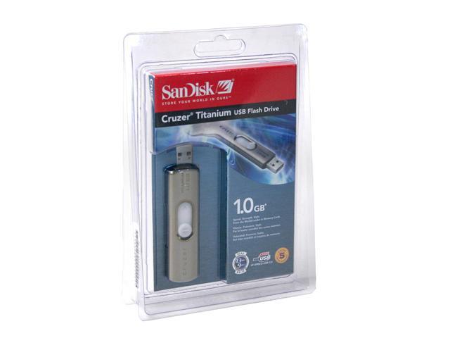 Open Box: SanDisk Cruzer Titanium 1GB Flash Drive (USB2.0 Portable ...