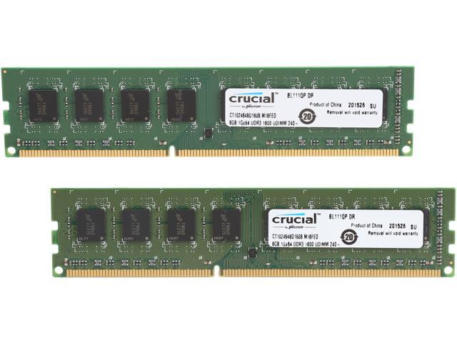 Many reckless curb Crucial 16GB (2 x 8GB) 240-Pin DDR3 SDRAM DDR3L 1600 (PC3L 12800) Desktop  Memory Model CT2K102464BD160B - Newegg.com