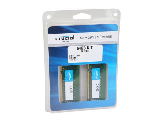 Crucial 64GB - 32GBx2 260-Pin 2666 CL19 CT2K32G4SFD8266 DDR4 Kit MT ...