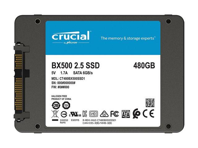 Crucial BX500 480GB 3D NAND SATA 2.5-Inch Internal SSD, up to 540 MB/s -  CT480BX500SSD1