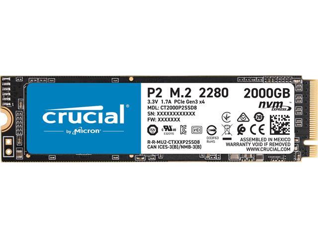 Crucial P2 2TB 3D NAND NVMe PCIe M.2 SSD - Newegg.ca