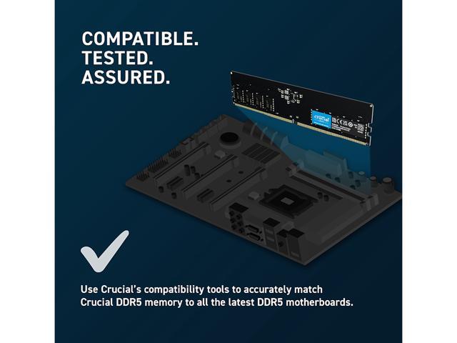 Crucial 16GB 288-Pin PC RAM DDR5 4800 (PC5 38400) Desktop Memory Model  CT16G48C40U5