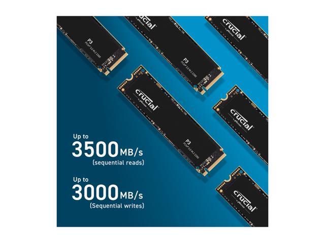 Crucial P3 2TB PCIe 3.0 3D NAND NVMe M.2 SSD, up to 3500MB/s