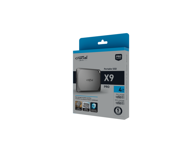 Crucial X9 Pro 2TB Portable SSD - Up to 1050MB/s read and write - water ...