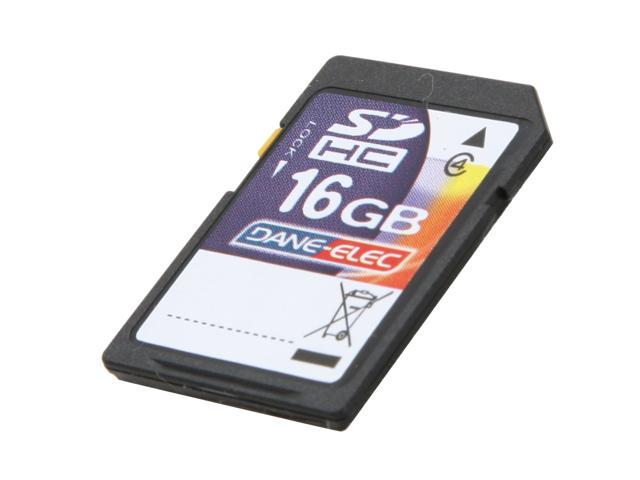 DANE-ELEC 16GB Secure Digital High-Capacity (SDHC) Flash Card Model DA-SD-16GB-R