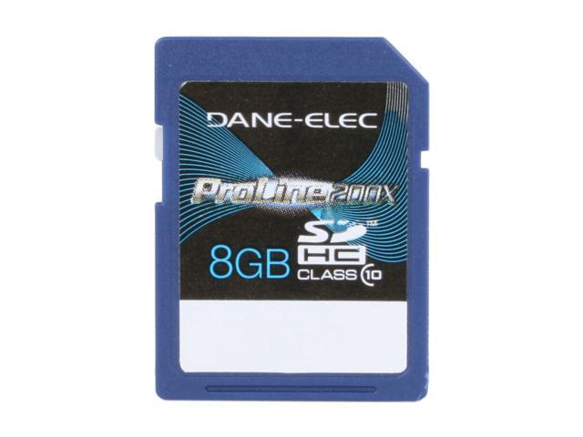 DANE-ELEC PRO 8GB Secure Digital High-Capacity (SDHC) Flash Card Model DA-SD-1008G-C