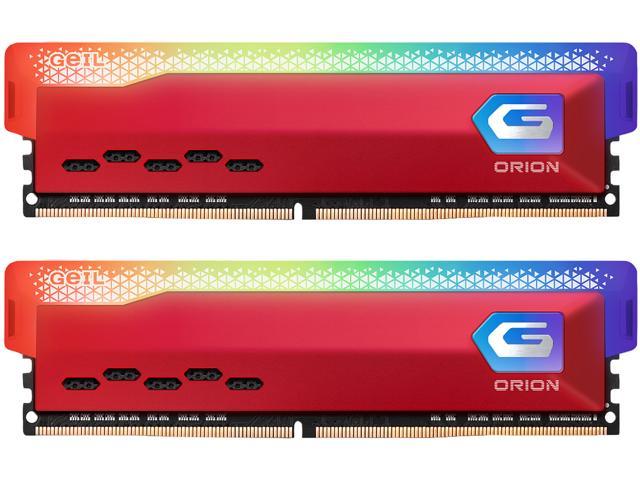 GeIL ORION RGB AMD Edition 32GB (2 x 16GB) 288-Pin PC RAM DDR4 3200 (PC4 25600) Desktop Memory Model GAOSR432GB3200C18ADC