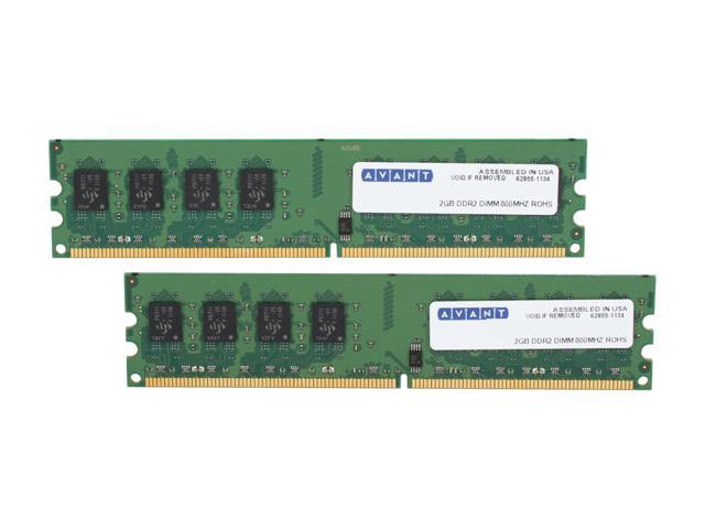 AllComponents 4GB (2 x 2GB) DDR2 800 (PC2 6400) Dual Channel Kit Desktop Memory Model AC2/800X64/4096-KIT