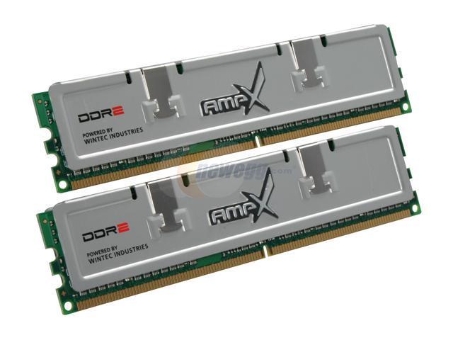 Wintec AMPX 2GB (2 x 1GB) DDR2 800 (PC2 6400) Dual Channel Kit Desktop Memory Model 3AXT6400SE5-2048K