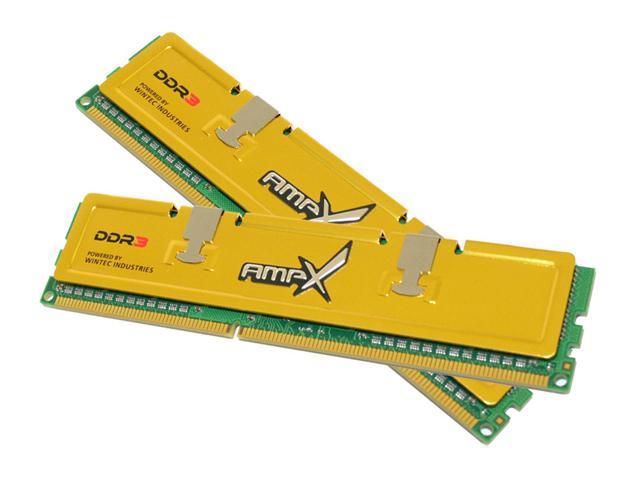 Wintec AMPX 4GB (2 x 2GB) DDR3 1333 (PC3 10666) Dual Channel Kit Desktop Memory Model 3AXH1333C9WS4GK