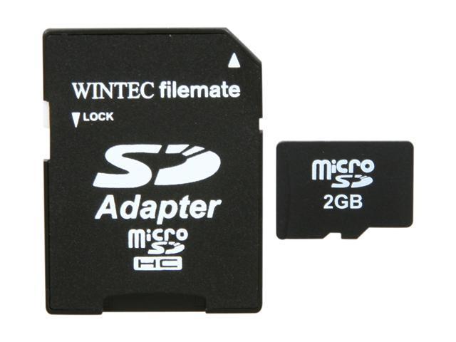 WINTEC FileMate 2GB Class 2 microSD Card with SD Adapter