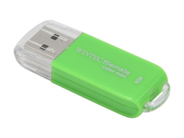Wintec FileMate Color Mini 4GB USB 2.0 Flash Drive (Green) Model 3FMSP01U2GN-4G-R