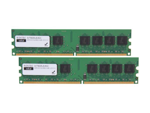 Wintec Value 8GB (2 x 4GB) DDR2 800 (PC2 6400) Desktop Memory Model 3VT8005U9-8GK