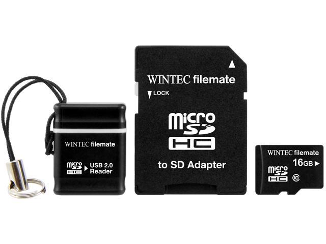 Wintec FileMate Mobile Professional 16GB microSDHC Flash Card Multi-Kit Model 3FMUSD16GC10-MR