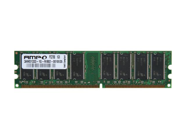 Wintec AMPO 1GB DDR 333 (PC 2700) Desktop Memory Model 3AMD1333-1G-R