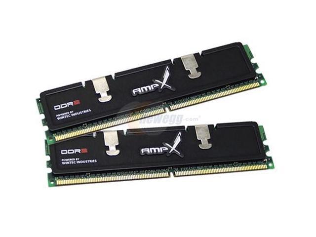 Wintec AMPX 2GB (2 x 1GB) DDR2 675 (PC2 5400) Dual Channel Kit Desktop Memory Model 3AXD2675-2G2SK-R
