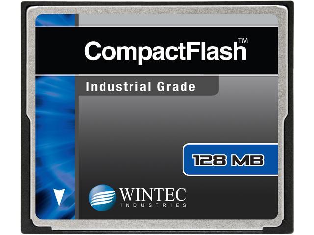 Wintec 128MB Compact Flash (CF) Card Industrial Grade SLC Nand Black Model 33100128MCF