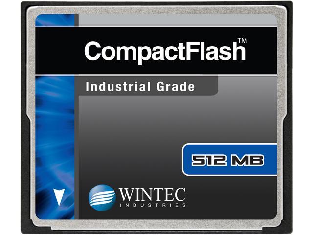 Wintec 512MB Compact Flash (CF) Card Industrial Grade SLC Nand Black Model 33100512MCF