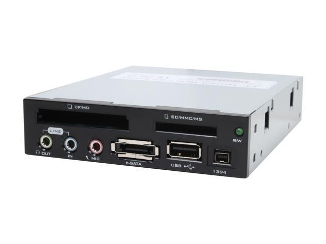 Koutech IO-FPM421 USB 2.0 5-in-1 Card Reader with USB 2.0 / Firewire 1394a / Audio Ports / eSATA (3.5")