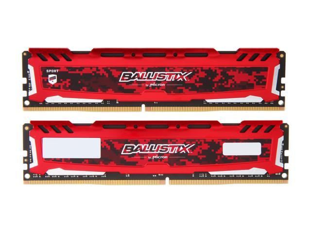 Ballistix Sport LT 16GB (2 x 8GB) DDR4 3200 (PC4 25600) Desktop Memory  Model BLS2K8G4D32AESEK