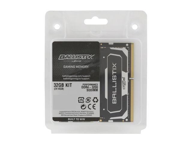 Crucial Ballistix 32GB (2 x 16GB) DDR4 3200 Laptop Memory - Newegg.com