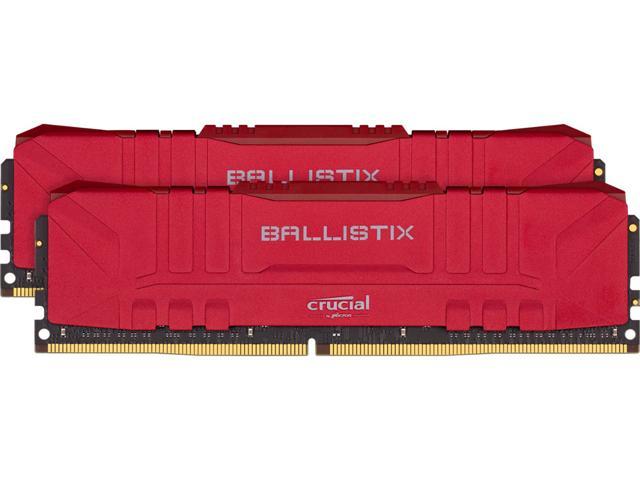 Crucial Ballistix 3200 MHz DDR4 DRAM Desktop Gaming Memory Kit 32GB (16GBx2) CL16 BL2K16G32C16U4R (RED)