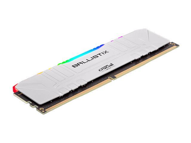 Crucial Ballistix RGB 3200 MHz DDR4 DRAM Desktop Gaming Memory Kit 64GB  (32GBx2) CL16 BL2K32G32C16U4WL (WHITE)